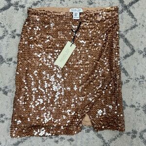 NWT Rachel Zoe Rose Gold Sequin Mini Skirt- Size XS​